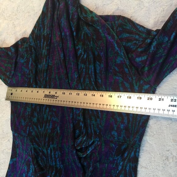 Clara Sun Woo Medium Abstract Print Shawl Collar Cardigan Sweater Lightweight - Picture 6 of 9